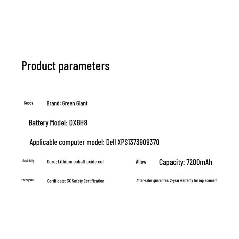 Llano Replacement Laptop Battery for Dell XPS 13 & Vostro 5390/5391 (DXGH8)