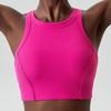 High Collar Willow Leaf Thread Beauty Back Exercise Underwear Women's High Strength Bubble Wrap Running Workout Bra Yoga Vest