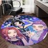1pc KPop Demon Hunters15 Design Printed Area Round Carpet for Bedroom Living Room Home Decor Rugs Mat Non Slip Mat Rug for Bedside