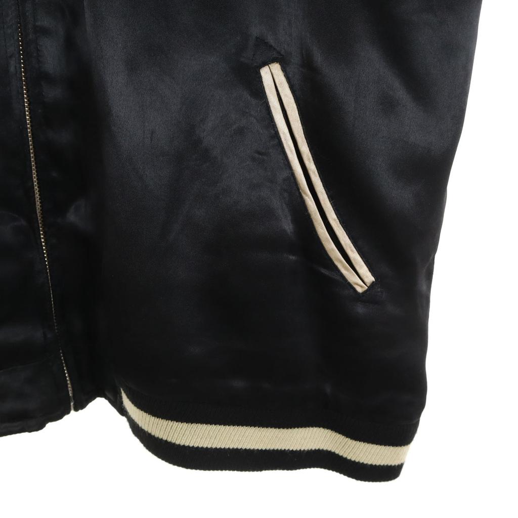 Floral Reversible skull embroidery Sukajan XL Black series Men's Used