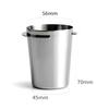 120ML Kaffee Dosierbecher Praktischer Flacher Boden Edelstahl Latter Geschwungene Kaffeeriechbecher Portafilter Assistent