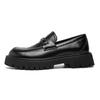 Men's shoes platform heightening British style big head business loafers spring and autumn new trend men's casual leather shoes men