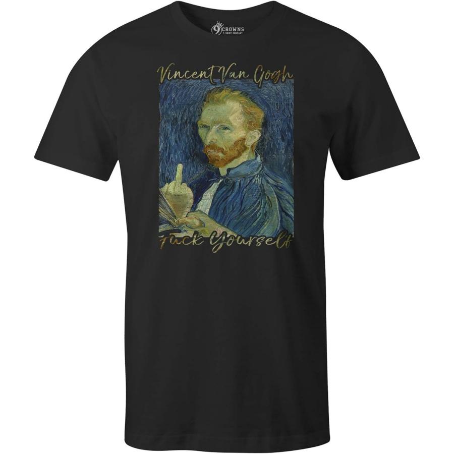 9 Crowns Tees Vincent Van Gogh F Yourself Funny Graphic T-Shirt S