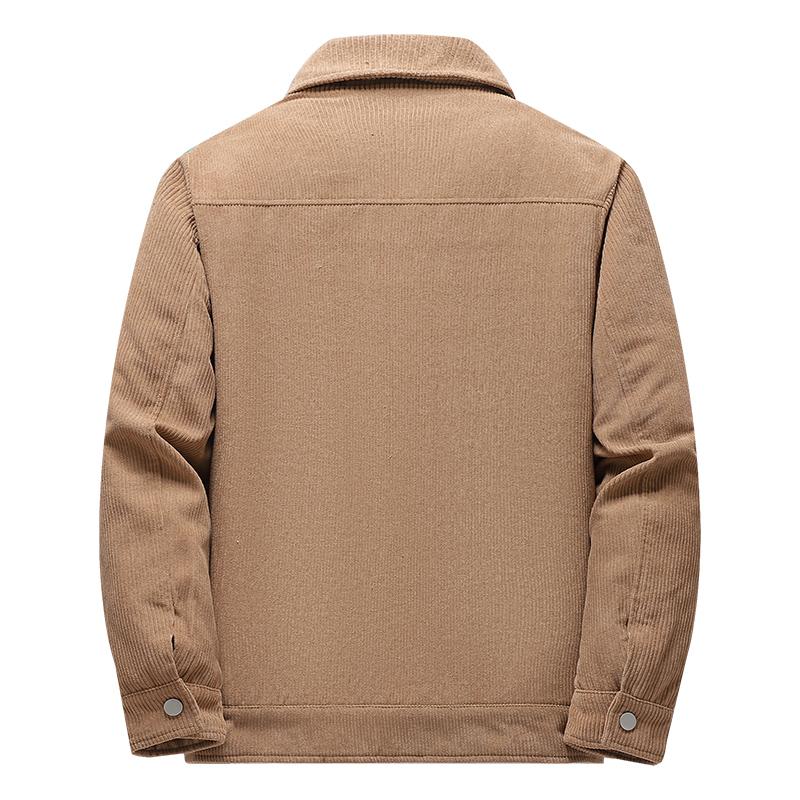 Men's Cotton-padded Jacket Men's Fleece Thickened Lamb Wool Winter Coat Cotton-padded Windproof Warm Cotton