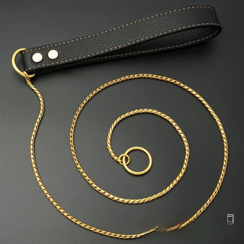 Race Grade Dog Snake Chain P Chain Collar Traction Stainless Steel Pet Integrated Traction