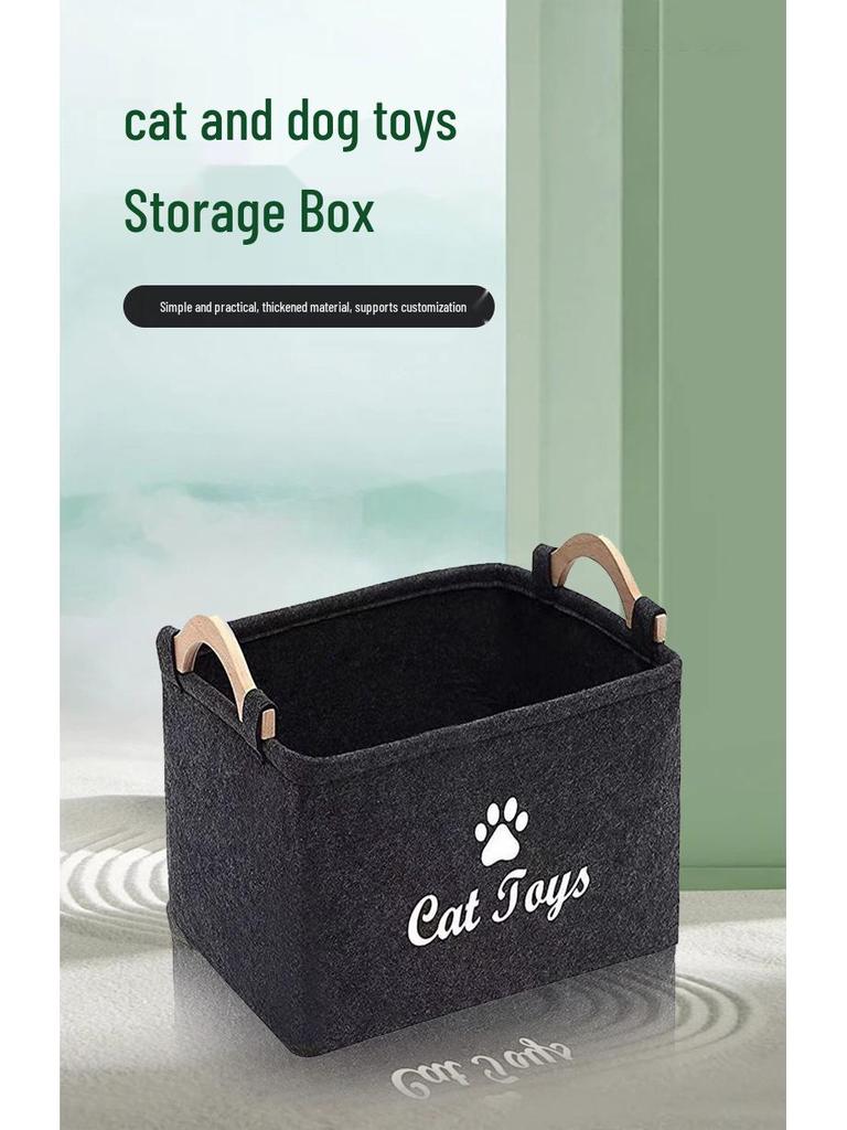 Thick Felt Dog Toy & Snack Storage Basket