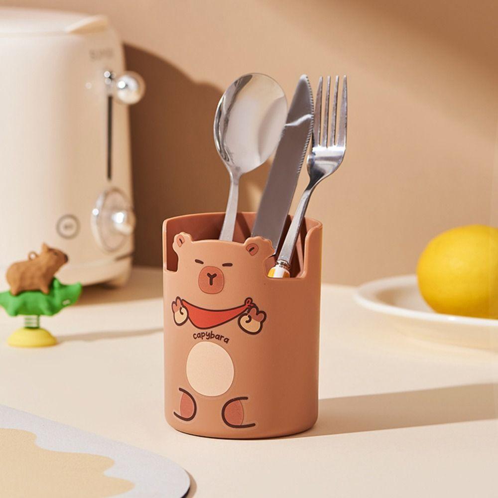 Cartoon Pen Holder Capybara Pen Organizer New Makeup Brush Holder  Student Stationery