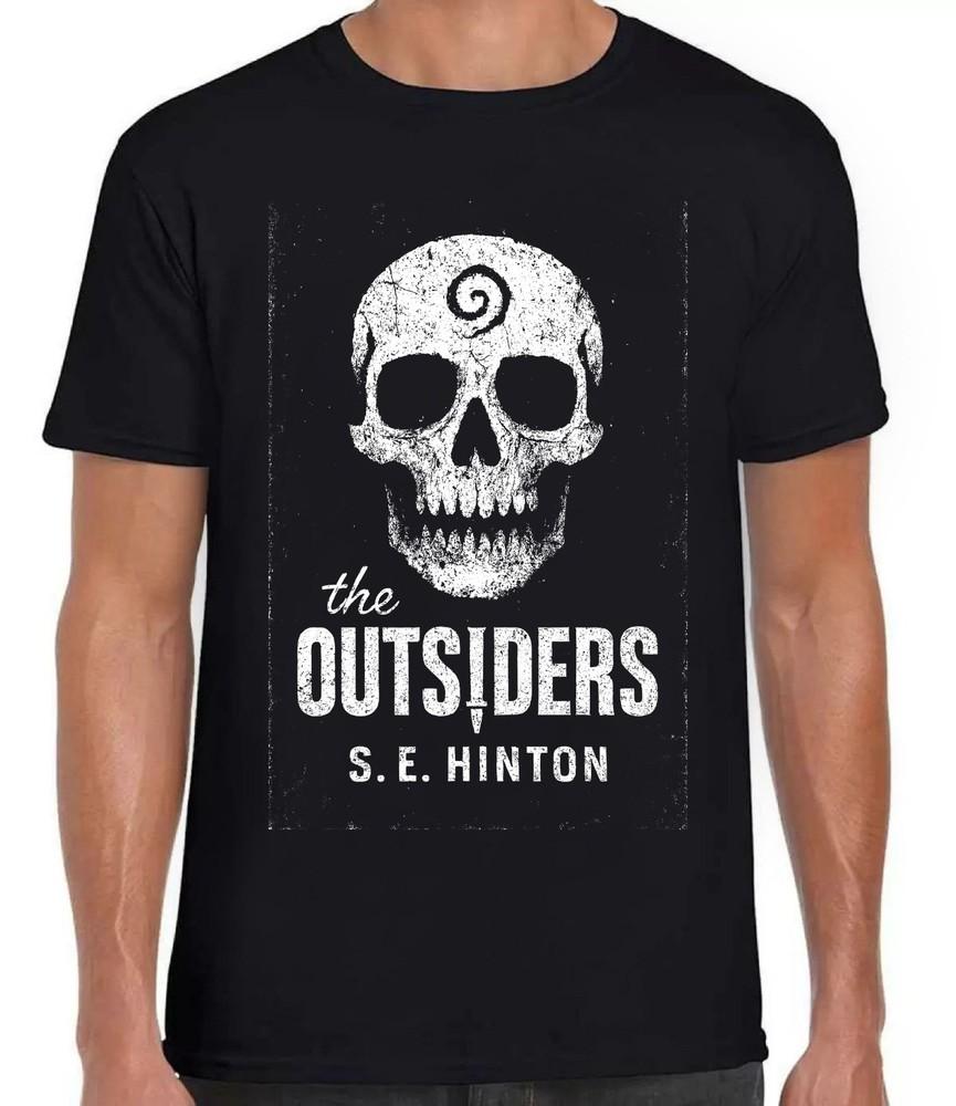 

The Outsiders Cool Book Stay Gold Ponyboy Literary Gift Black Tee T Shirt 488 XL