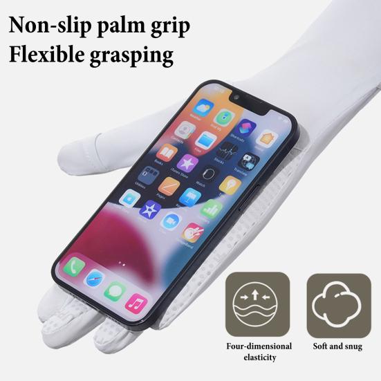 UV Protection Long Gloves, Full Finger Summer Driving Gloves, Anti-Slip Palm, Wrist Watch Opening, Sun Protection Gloves for Women Cycling Hiking