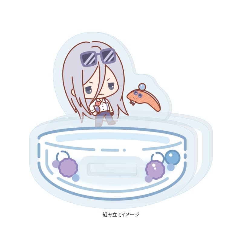 Katekyo Hitman REBORN x SANRIO CHARACTERS 09 Squalo x KIRIMI-chan. [Collaboration Illustration] Swinging Acrylic Stand