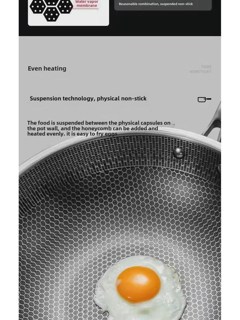 Universelle 316 Edelstahl Antihaft-Bratpfanne für Induktions- und Gasherde