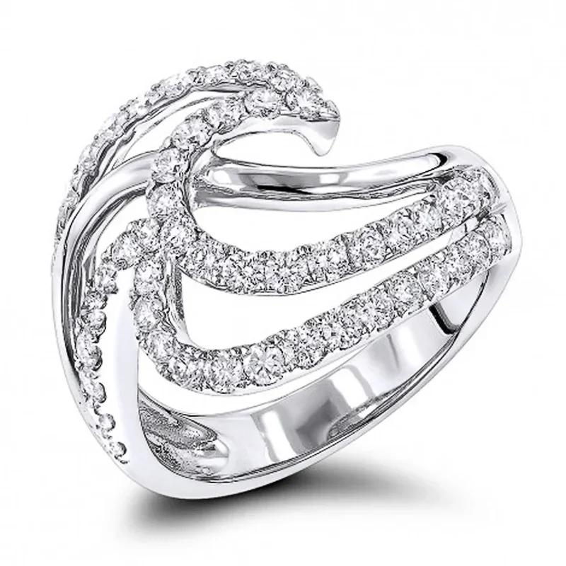 

2023 Wave Design Women s Finger Ring Copper Color Good Quality Cubic Zirconia Rings Wedding Bands Gift Trendy Zircon Wholesale 6