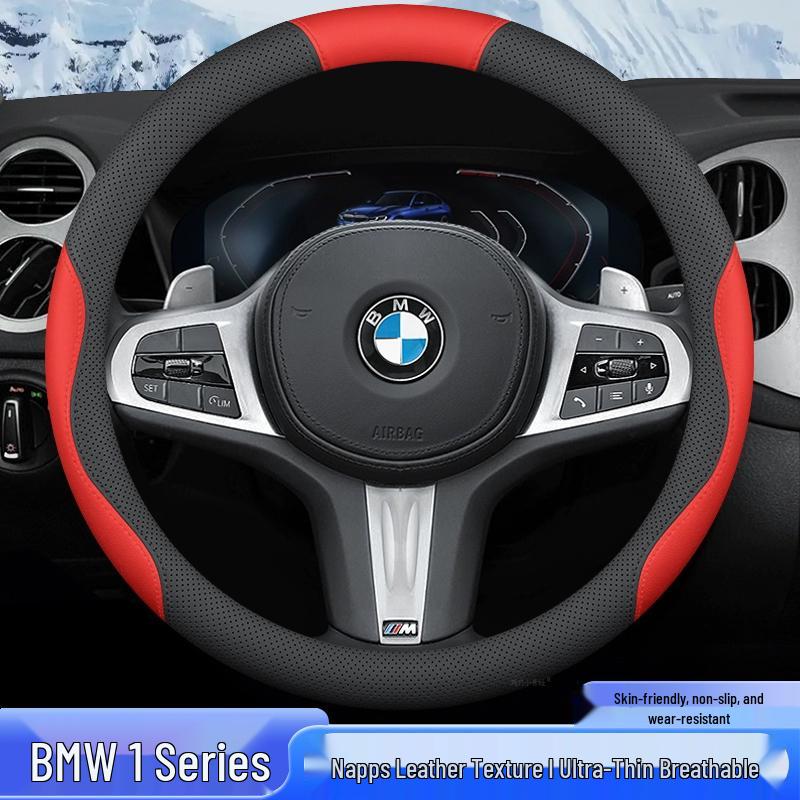 BMW X1 2025 Steering Wheel Cover, All-Season, Sweat-Absorbent, Non-Slip