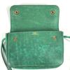 HERMES vintage logo Pochette bag mini bag Shoulder Bag Leather Green