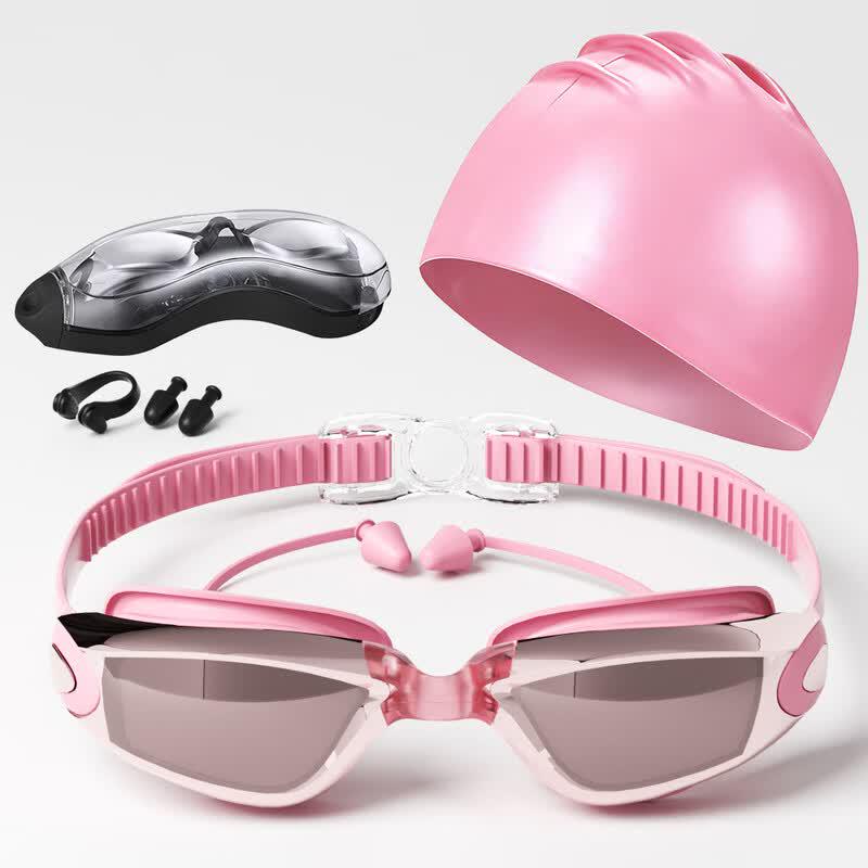 Waterproof Anti-fog Electroplated Swim Goggles Set
