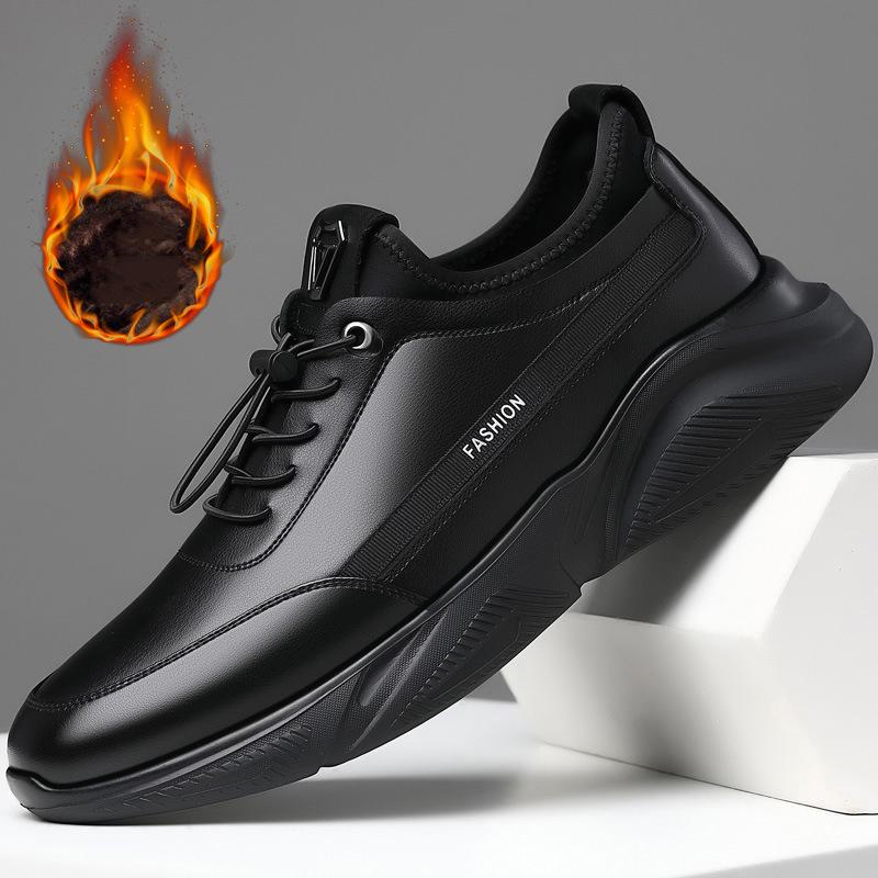 

Модные брендовые мужские спортивные кроссовки, модные черные мужские мокасины без застежек, дышащая деловая кожаная повседневная обувь, нескользящая походная обувь 44