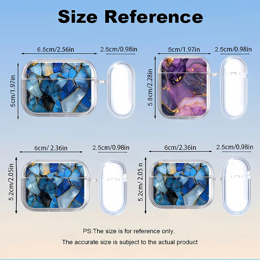 Irregular Patterns Case For Airpods 4 3 Pro Pro2 1 Pro3 2 Clear Earphone Cases Cover