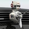 New Nodding Battle Mecha Airplane Car Vent Clip Rotational Diffusion Aroma Diffuser Creative Car Fragrance Ornament Accessories