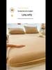 Pure Color Milk Velvet Winter Bedspread - Plush, Thick, Single Bed Sheet