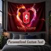 Custom Name Text Tapestry,FC Twente Decorative Wall Hanging, Background Tapestry For Home Bedroom