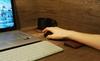 CrweanWcee Wrist Rest Mouse Palm Rest Wood Small Wrist Rest for Mouse Reduces Fatigue Compact with Stylish Anti-Slip (Walnut)