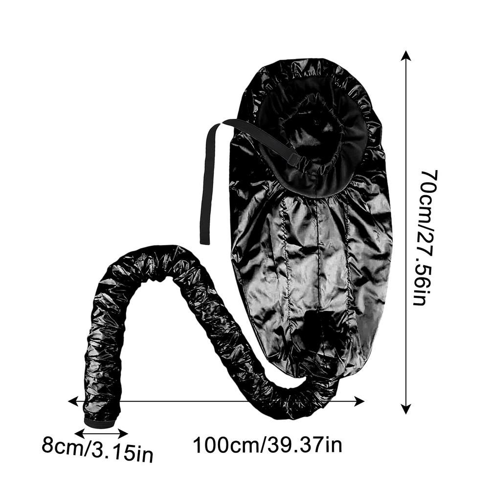 

дорожный портативный фен-чепчик для волос Gorro Secador Steamer Quick Dry Baked Oil Care Diffuser Drying Hairdressing Tools чёрный