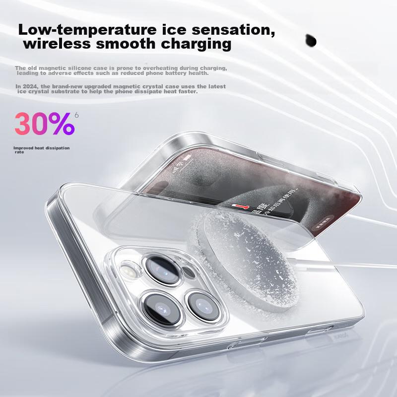 Baseus Ice-Clear Heat Dissipation | 100W Sales], IPhone 16 Pro Max Phone Case, 16 Pro Max Magsafe Magnetic Charging, Ultra-Thin Shockproof