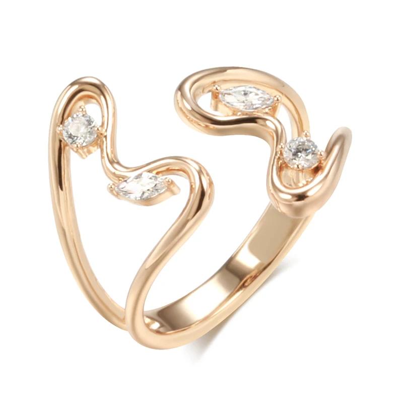 

Трендовые кольца с бабочками из натурального циркона, цвет розового золота, современное женское кольцо с кристаллами, открытое, высокое качество, повседневные изысканные украшения resizable