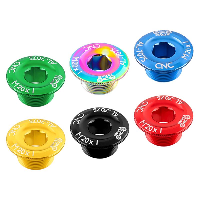 Kurbelabdeckung Schraubkappe M20 MTB Kurbelgarnitur Kurbelabdeckung Aluminium Rennrad Zubehör 10 Farben