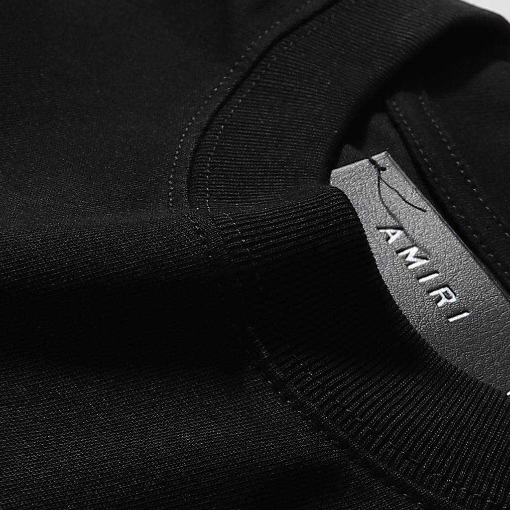 721 Amiri 2025 Sommar Ny Herr- och Dam Lös Högkvalitativ Bomull Plus Size T-shirt Par T-shirt Spricka bokstav lejon tryck