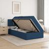 Storage Bed with Mattress Blue 90 X 200 Cm Velvet