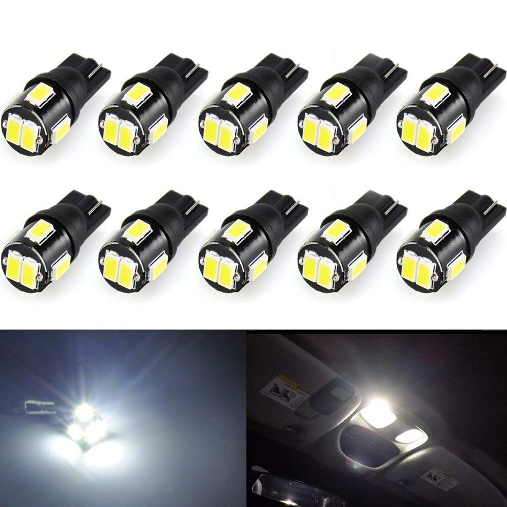 Wincar T10 LED White Explosive High Brightness W5W 194 168 LED Bulb, Car