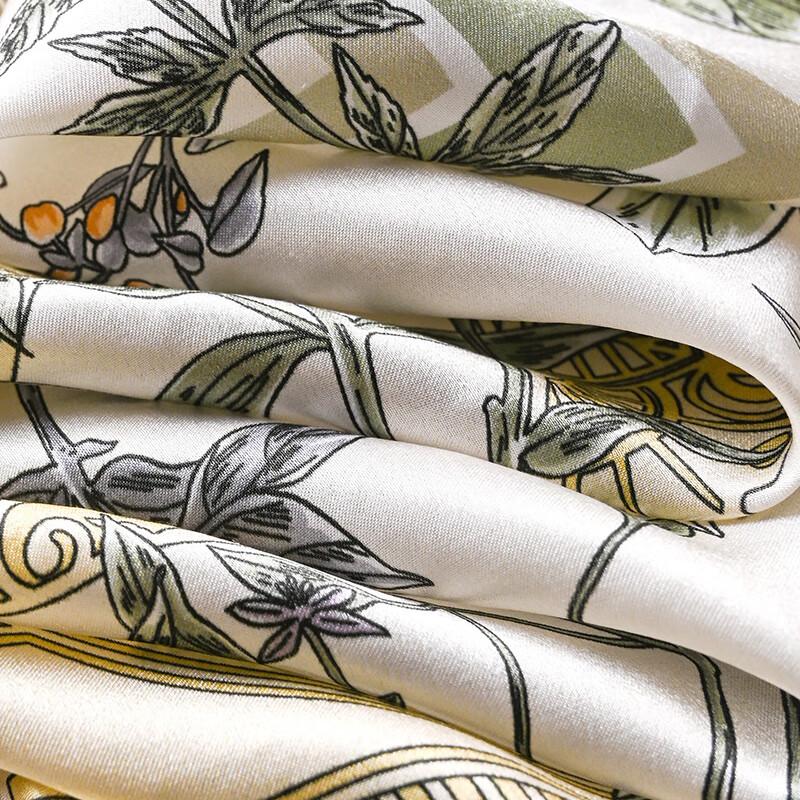 Hangsi Mansion Mulberry Silk Scarf Shawl Large Square Silk Wrap Practical Birthday Mother's Day Gift for Mom