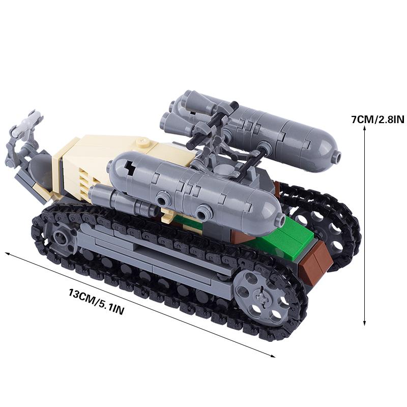 WW2 Military Tank Series Building Blocks German Soviet Union Army Soldier Figures Armored Vehicle Car Cannon Weapon Bricks Toys
