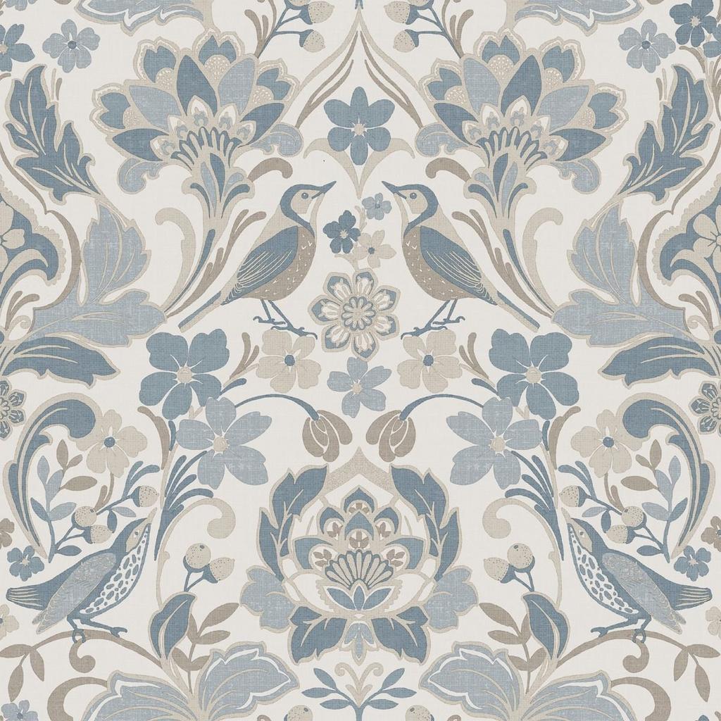 World Of Wallpaper Folk Floral Textured Wallpaper
