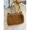 2025 Autumn and Winter Large Capacity Tote Bag Suede Leather Tote Women's Bag Minimalist Shoulder Underarm Cowhide Handbag