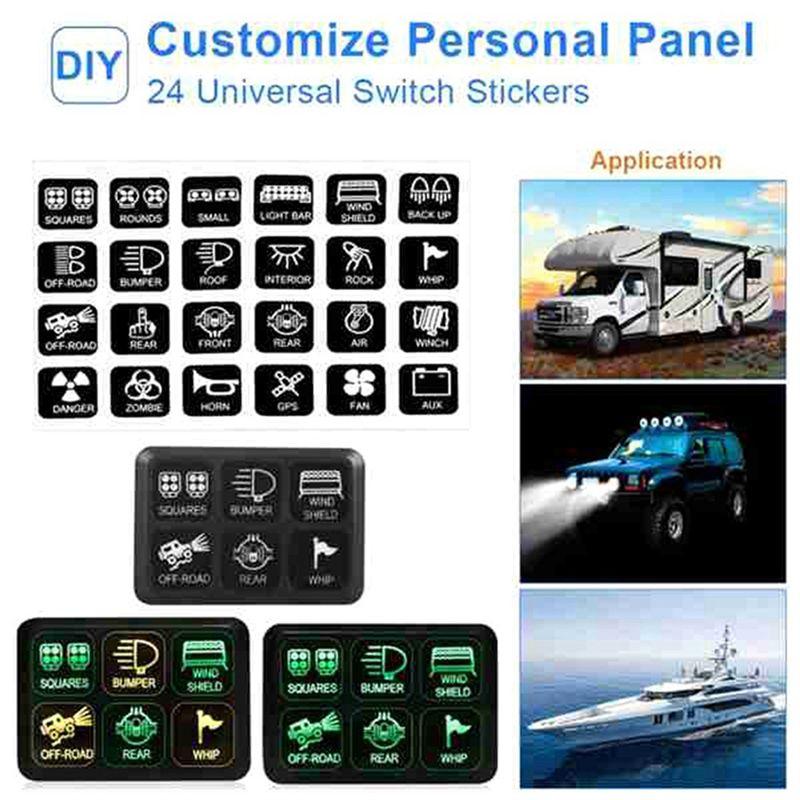 BT-6 Gang Switch Panel Electronic Relay System Circuit Control Box Fuse Relay Box Wiring Harness For Auto Truck Boat Marine Part