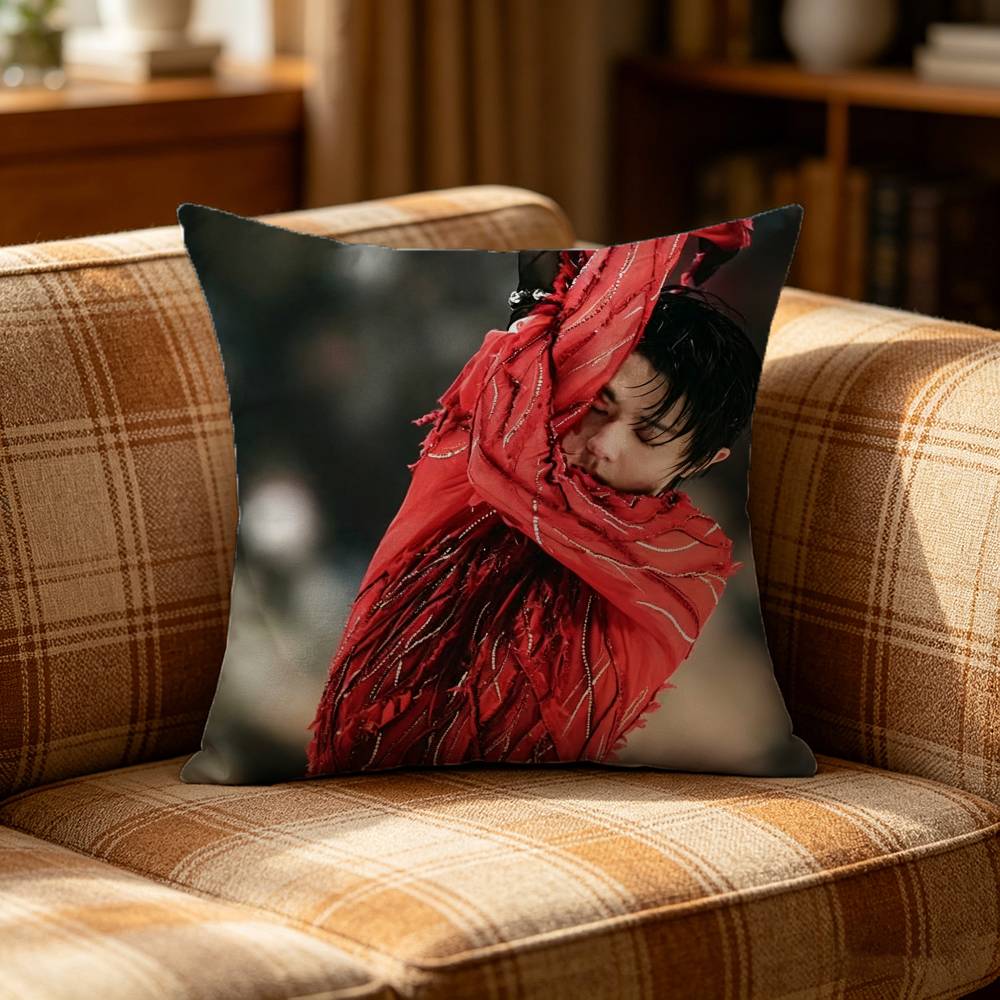A Jump Legend HHanyu Yuzuru Pillow Case Pattern Printed Pillowcase For Living Room Sofa Cushion Cover