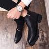 Men's British High-Top Brogue Leather Boots: Trendy, Versatile, and Height-Increasing for Business Casual
