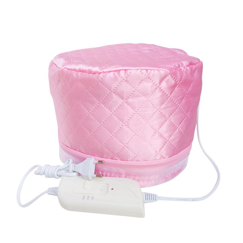 Women Hair Steamer Cap Adjustable Temperature and Anti-scalding Electric Heating Cap SPA Nourishing Hair Styling Electric Hair розовый