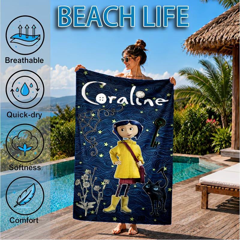 Nighttime Adventure Doll Beach Towel, Microfiber Beach Towel, Perfect For Pool, Beach, Travel, Home Decor Beach Party Fan gifts