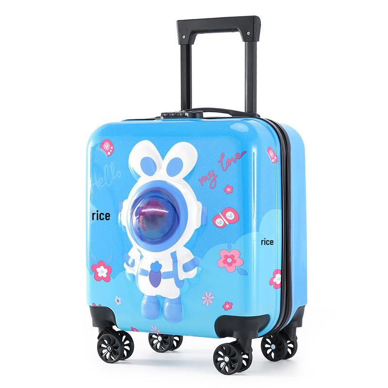 Children's Cartoon Trolley Suitcase with Universal Wheels - Ideal for Boys and Girls