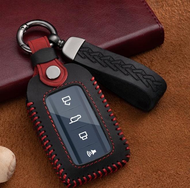 

Кожаный чехол-накладка для смарт-ключа с пультом управления для автомобиля Great Wall GWM WEY TANK 300 500 Tank300 Tank500, аксессуары для брелка чёрный