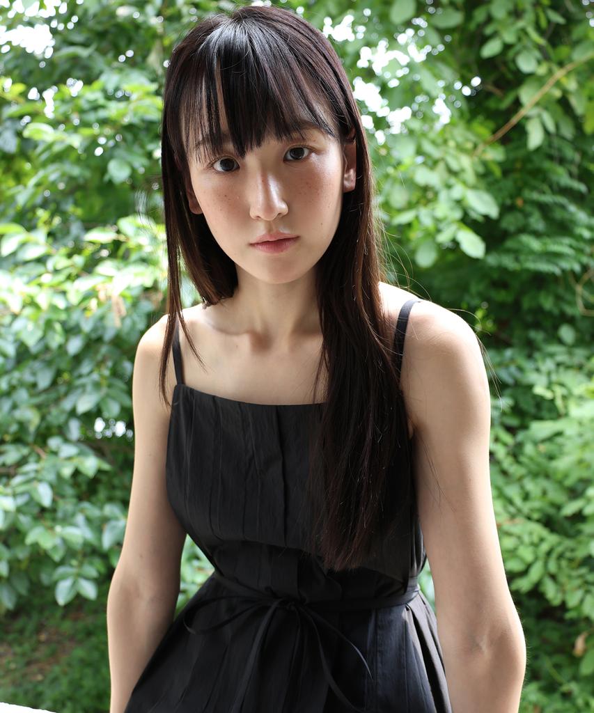 PAUL&ALICE Pleats Camisole Dress / Black