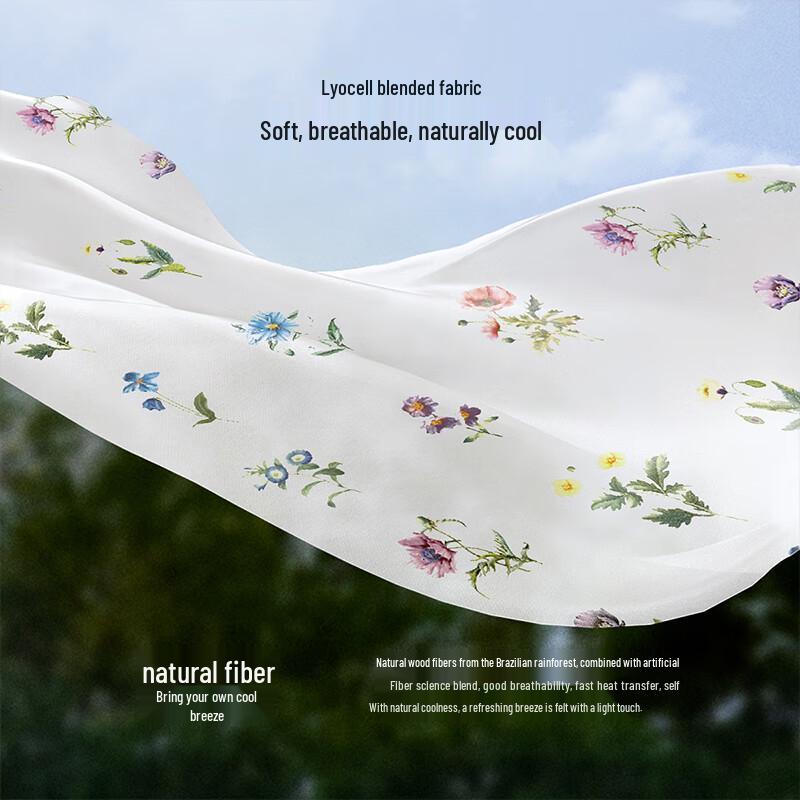 Chuyu Women's Resort Floral Print Round Neck Midi Dress