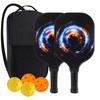 Pickleball-Schläger 2er-Set, Fiberglas-Pickleball-Set mit Pickleball-Schlägern und Tragetasche, Pickleball-Geschenke für Anfänger, Pickleball-Schläger-Set