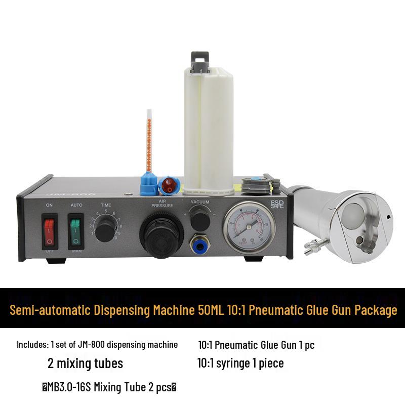Fully Automatic Pneumatic Epoxy Resin Dispenser with Double-Component Glue Gun