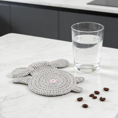 Sottobicchiere Animale Crochet Culo Resistente al Calore Anti-scottatura Lavorato a Maglia a Mano Pecora Culo Pollo Piano Cucina Portabicchieri Caffè Tè Tavolo da Pranzo