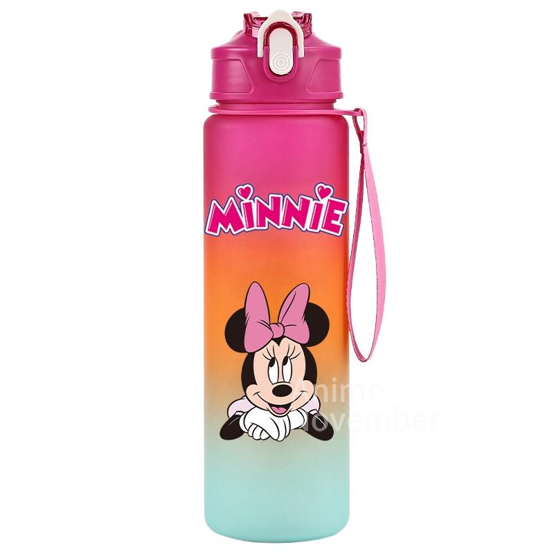 

Disney Микки Маус Водный стакан Минни Градиентная соломинка 750 мл Большая вместимость Походные инструменты для питья Спорт на открытом воздухе Водные стаканы Минни