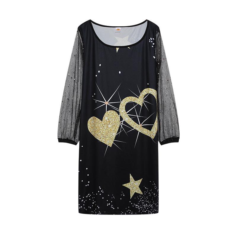 

Женское платье-сетка с пайетками, весна 2024 г. 5XL